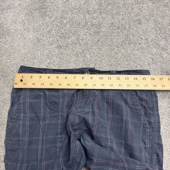 Life Is Good Cargo Capri Pants Womens 6 Blue Pink Plaid Cotton Casual Outdoor - Picture 13 of 14